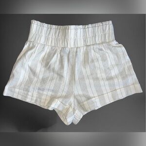 Forever 21 High Waist Thin Stripe White Shorts Women Size XS